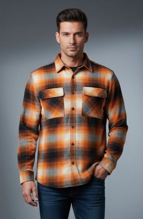 Jamidar Premium Shacket – Imported Flannel Fabric, Code: S40