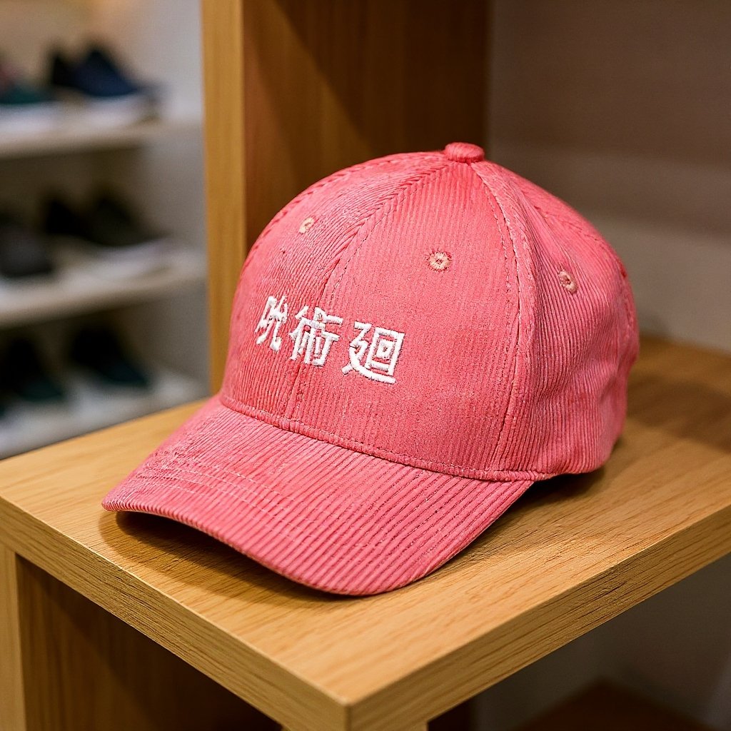 Premium Corduroy Winter Cap – Pink