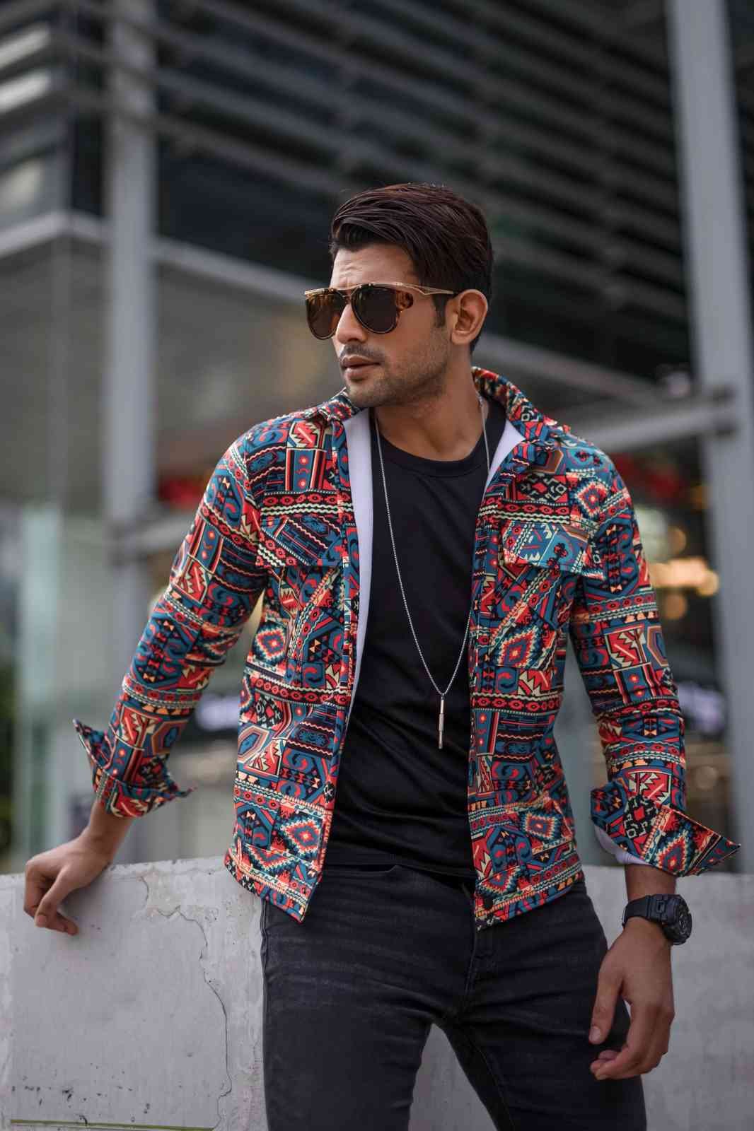 Premium Printed Casual Jacket - LVI