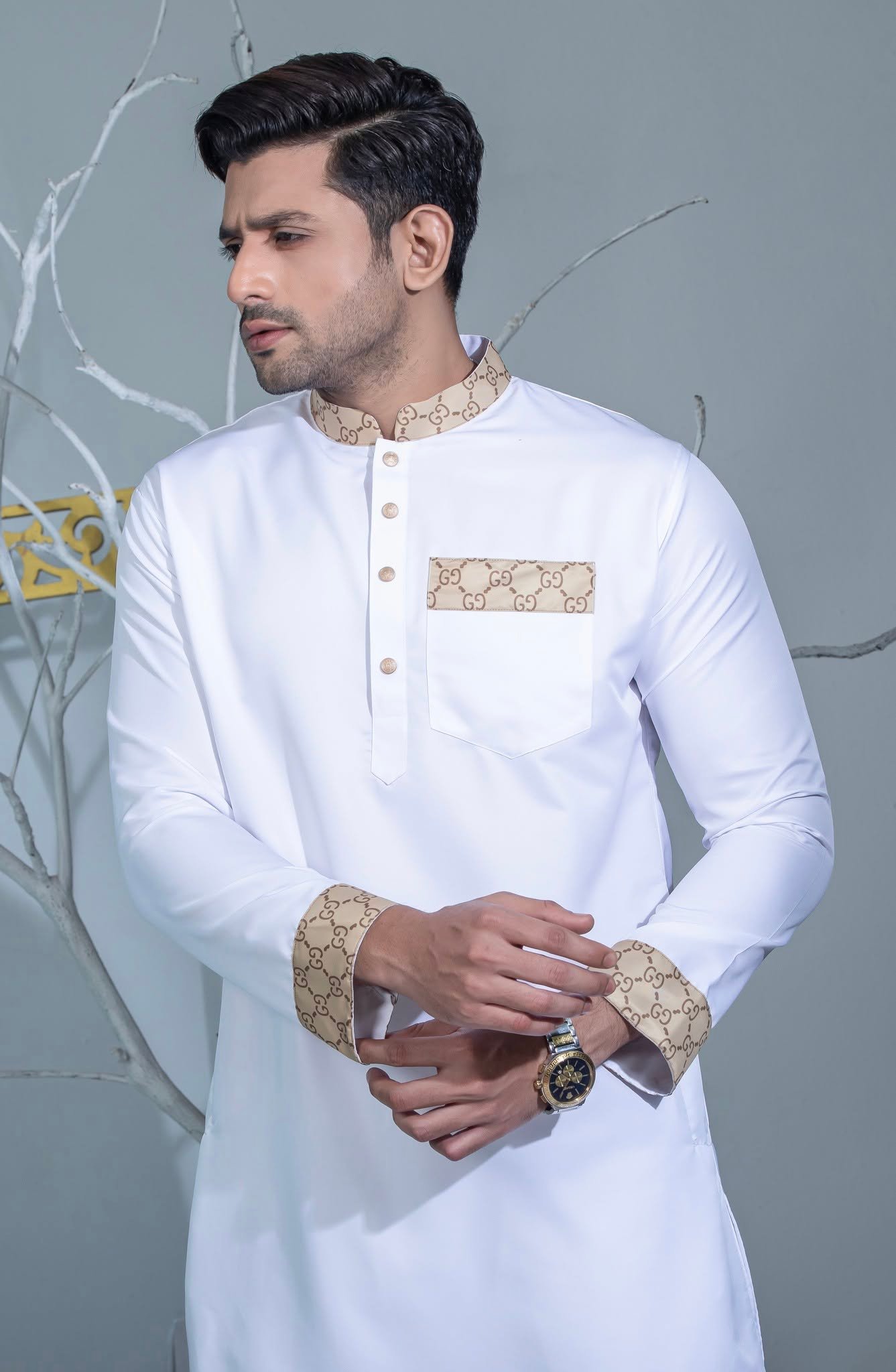 Exclusive Gucci Printed Panjabi – P18